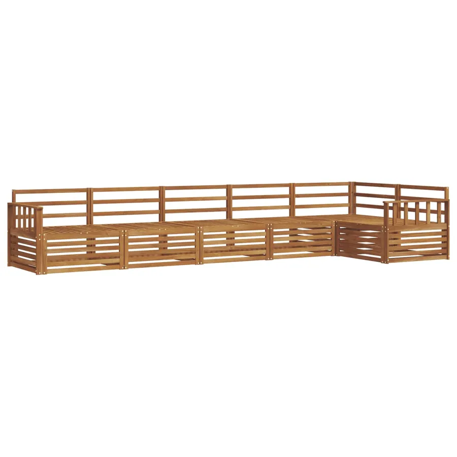 Ensemble de canapés d'extérieur 6 pcs Naturel - 2