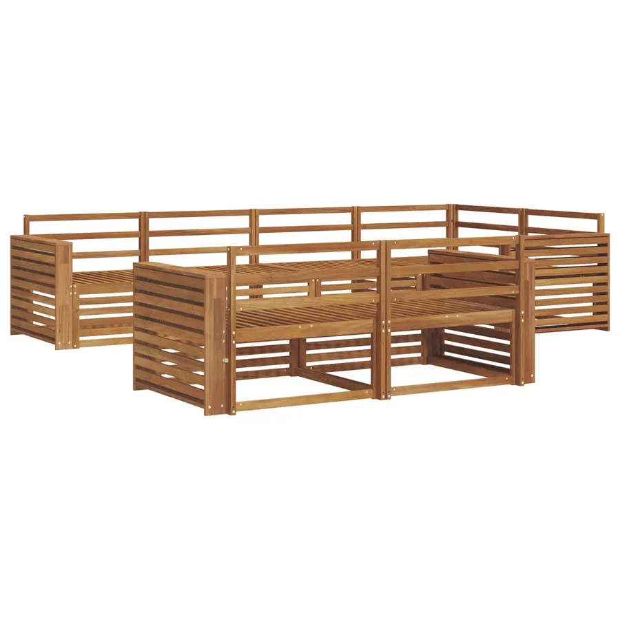 Ensemble de canapés d'extérieur 7 pcs Naturel - 2