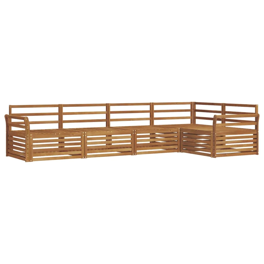 Ensemble de canapés d'extérieur 5 pcs Naturel - 2