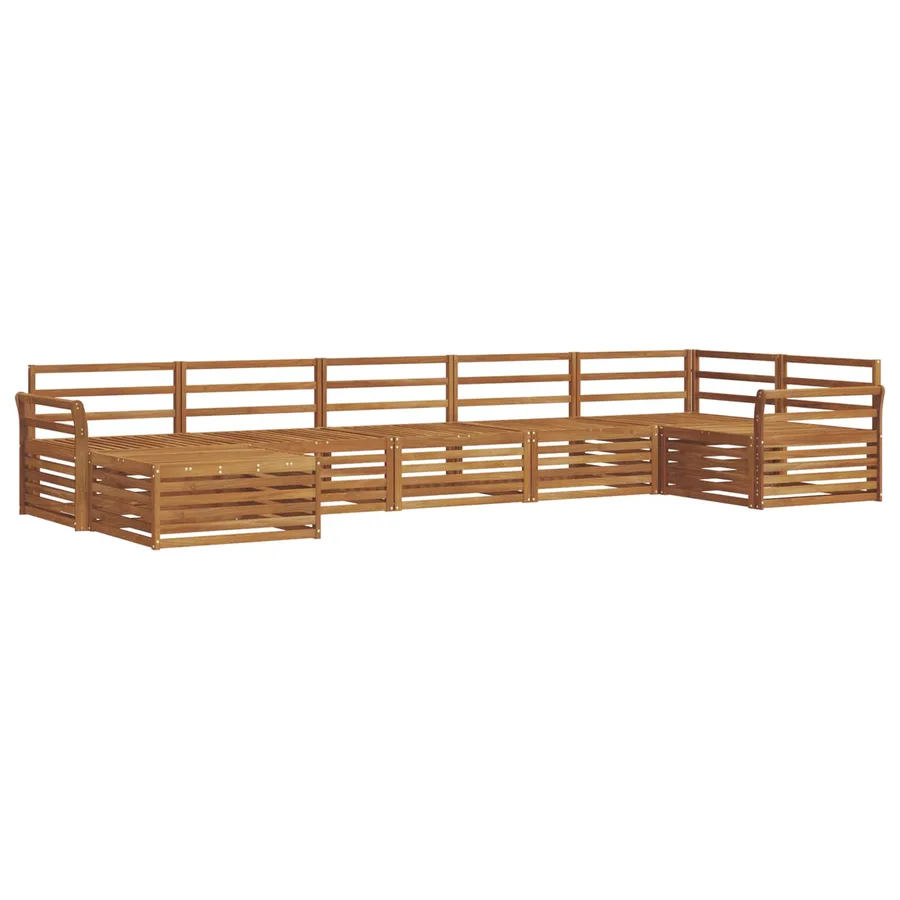Ensemble de canapés d'extérieur 7 pcs Naturel - 2