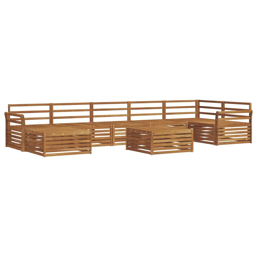 Ensemble de canapés d'extérieur 8 pcs Naturel - 2