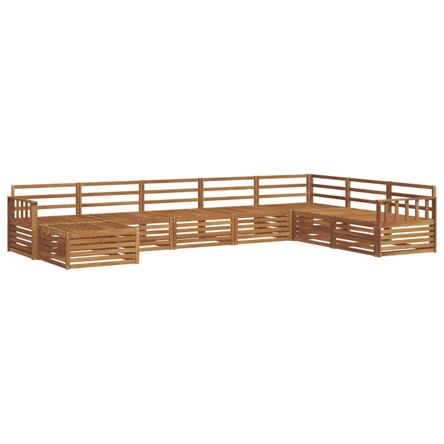 Ensemble de canapés d'extérieur 8 pcs Naturel - 2