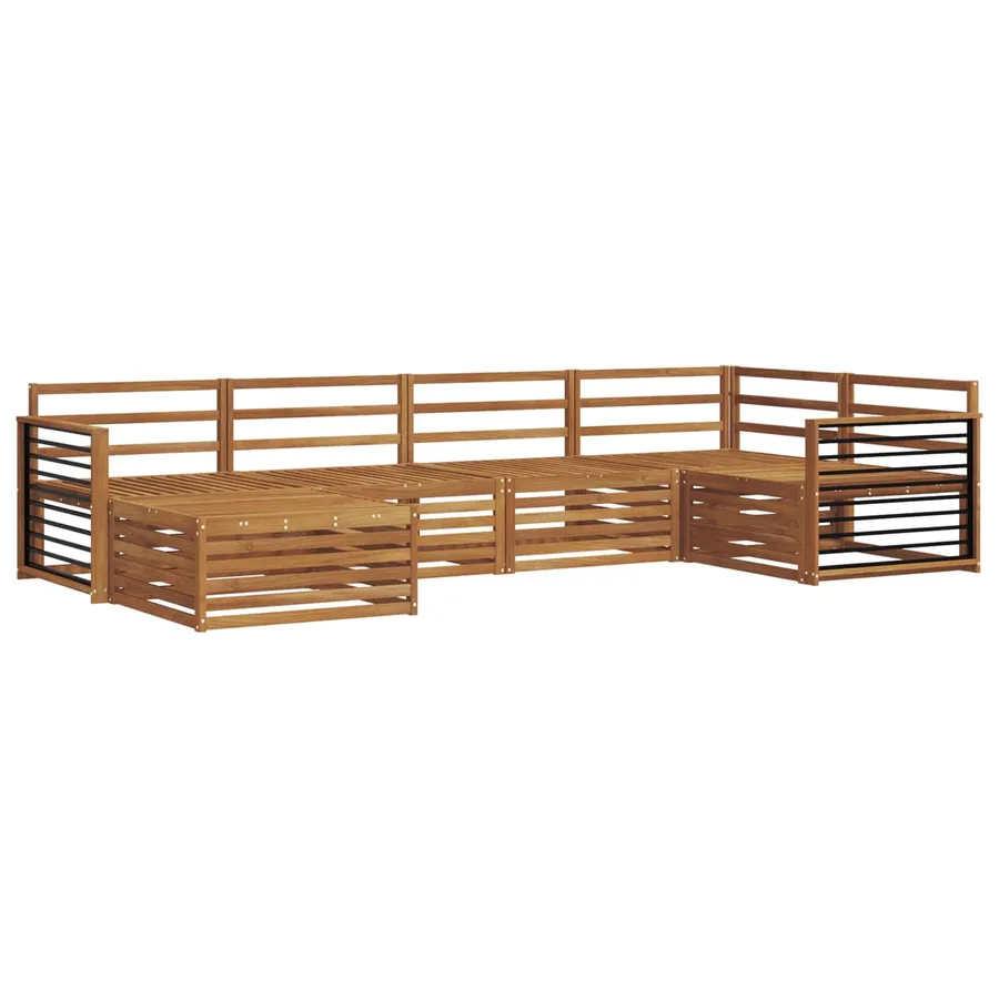 Ensemble de canapés d'extérieur 6 pcs Naturel - 2