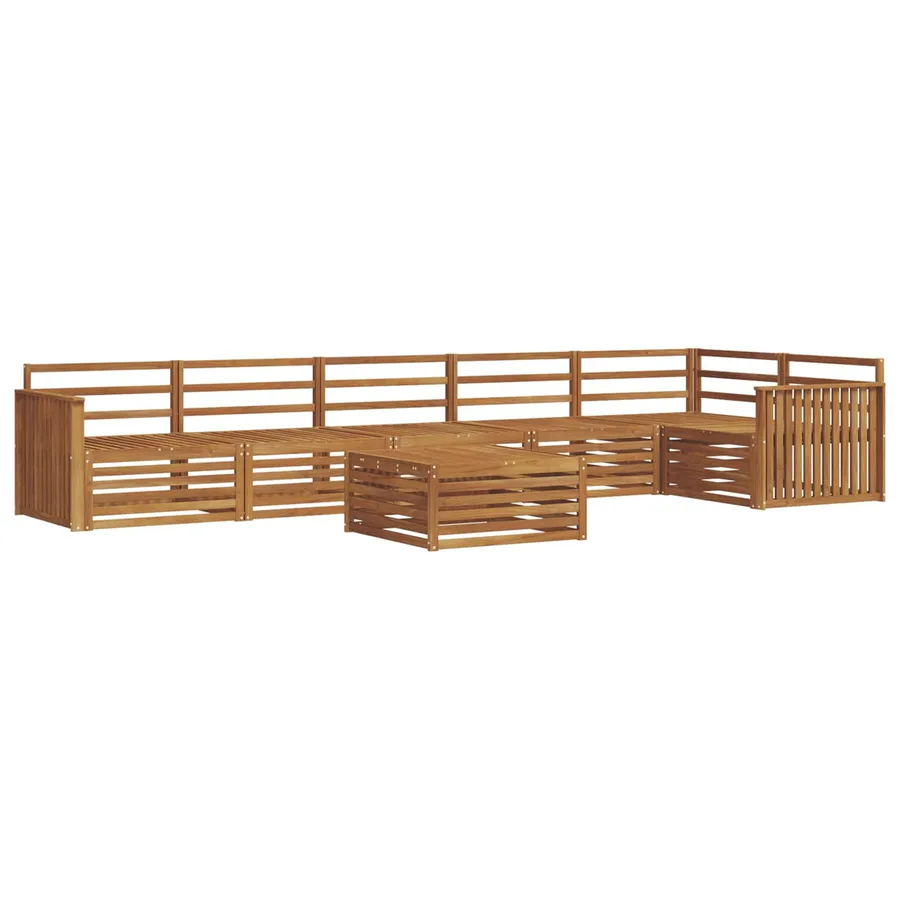 Ensemble de canapés d'extérieur 7 pcs Naturel - 2
