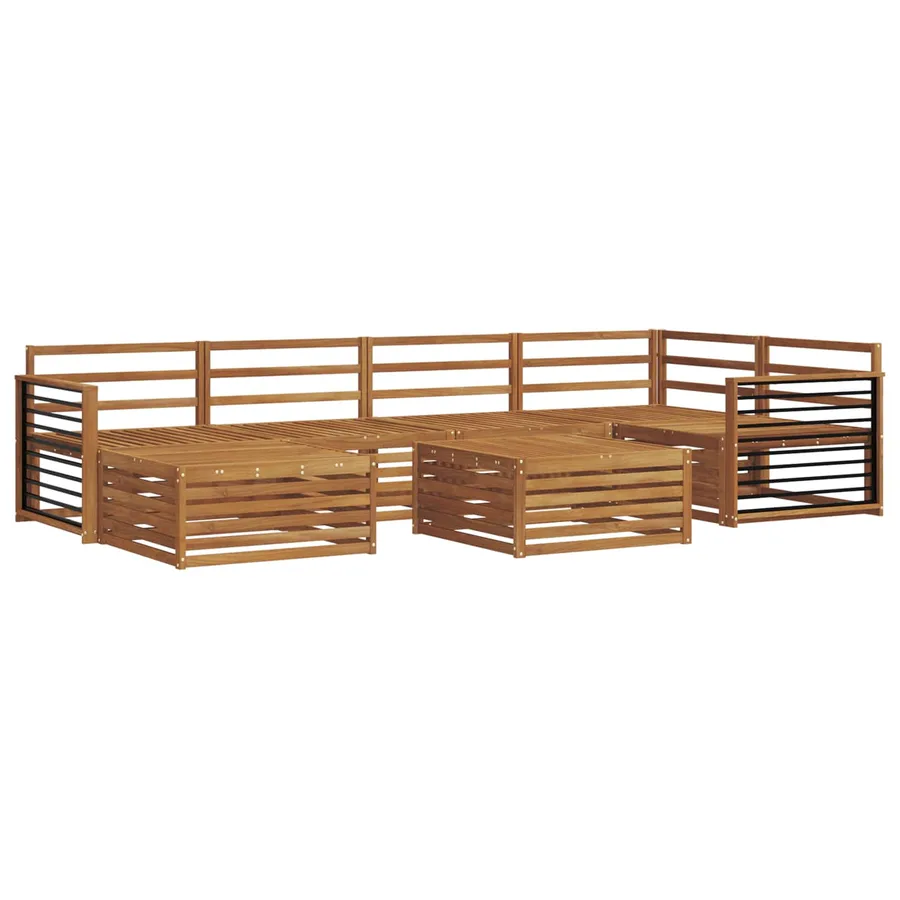 Ensemble de canapés d'extérieur 7 pcs Naturel - 2
