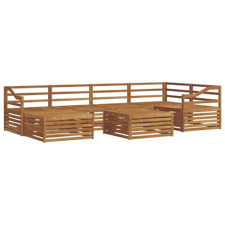 Ensemble de canapés d'extérieur 7 pcs Naturel - 2