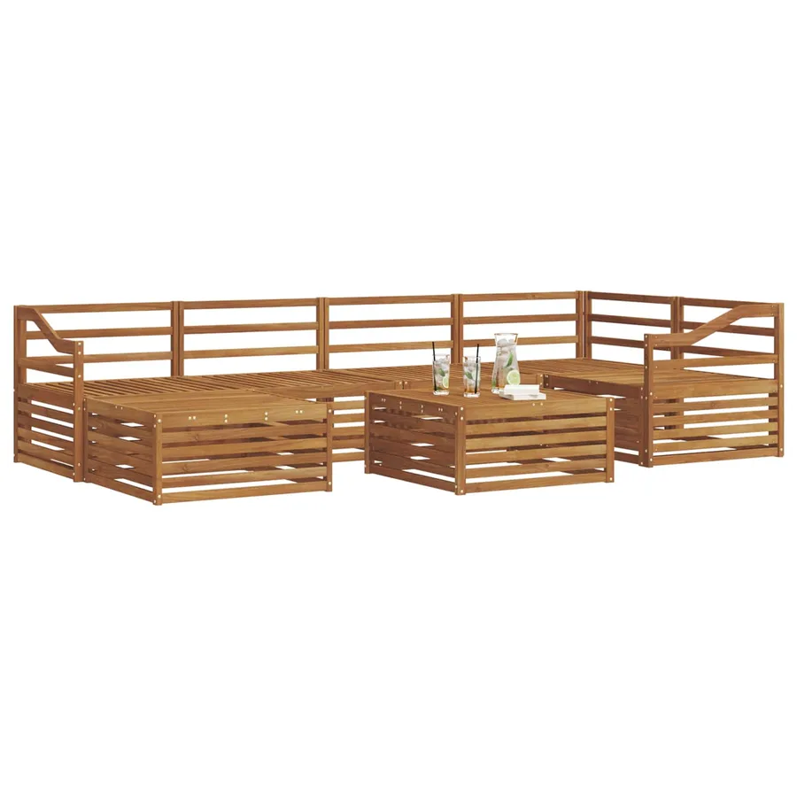 Ensemble de canapés d'extérieur 7 pcs Naturel - 3