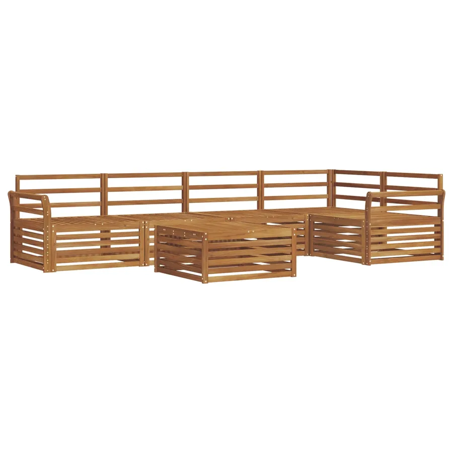 Ensemble de canapés d'extérieur 6 pcs Naturel - 2