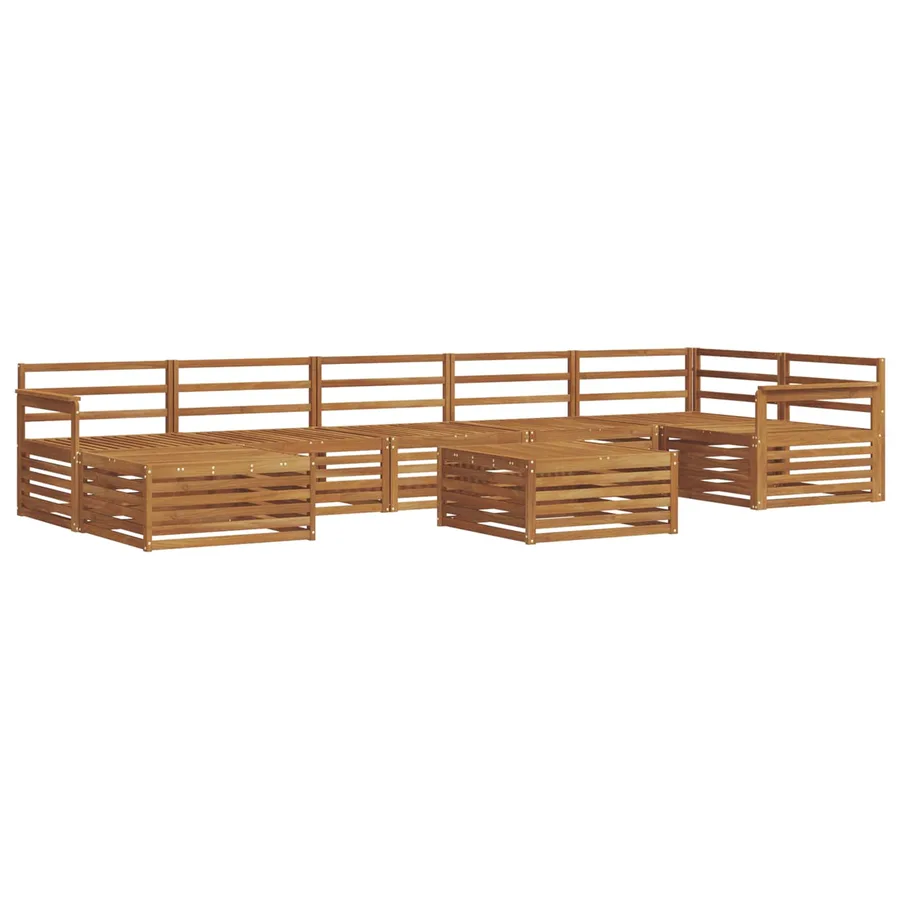 Ensemble de canapés d'extérieur 8 pcs Naturel - 2