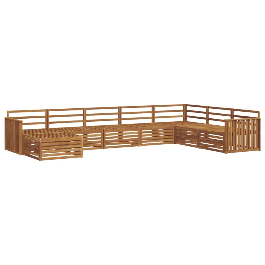 Ensemble de canapés d'extérieur 8 pcs Naturel - 2