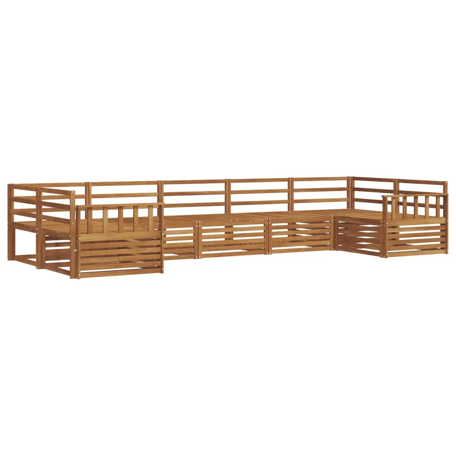 Ensemble de canapés d'extérieur 7 pcs Naturel - 2
