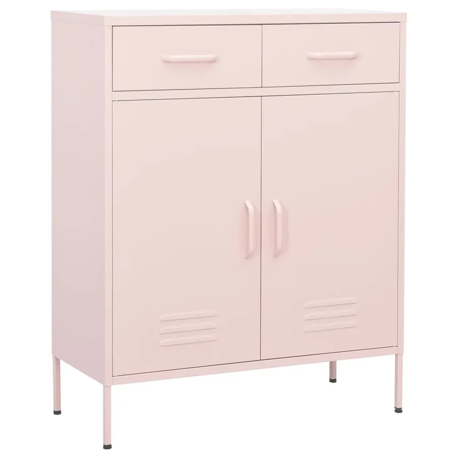 Armoire de rangement Rose 80x35x101,5 cm Acier