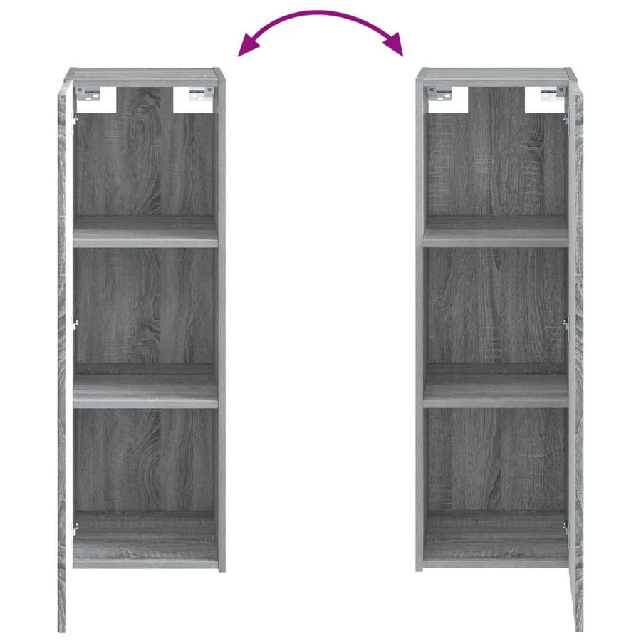 Ensemble de mobilier de salle de bain 4 pcs Sonoma gris - 8