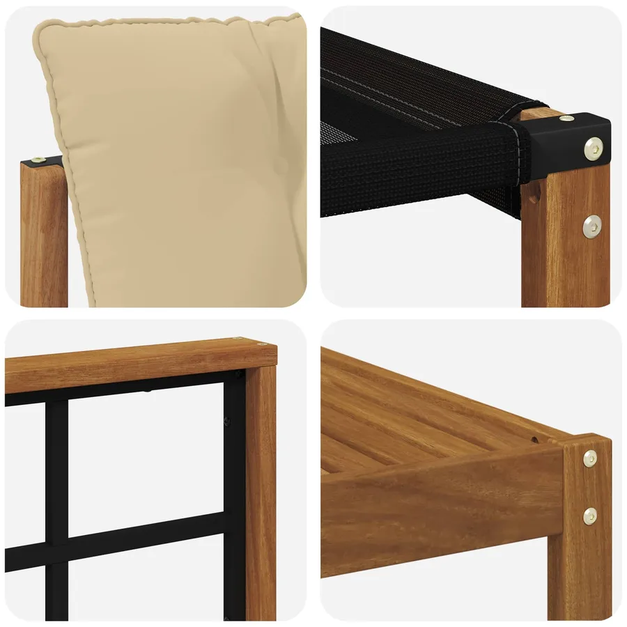 Ensemble de canapés d'extérieur 5 pcs Naturel et Beige - 9