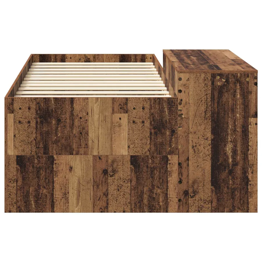 Lit haut pour enfants avec bureau Bois ancien Bois d'ingénierie - 4