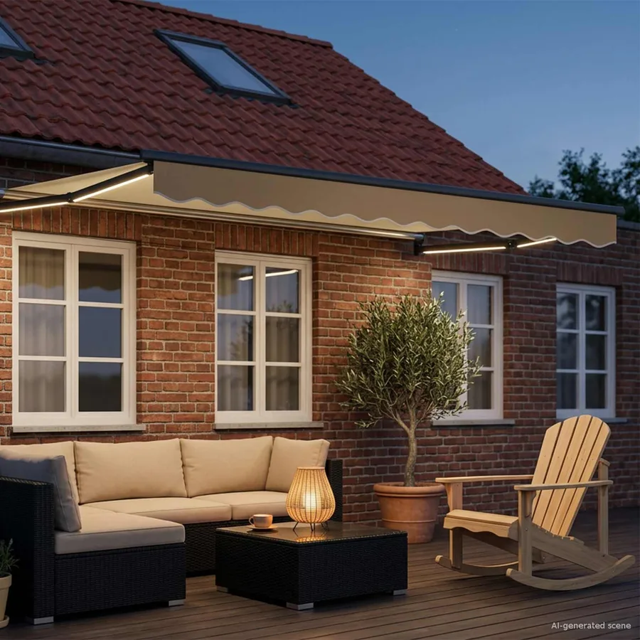 Store rétractable manuel avec LEDs 2,5 x 2 m - 3