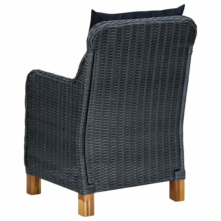 Ensemble à manger de jardin 7 pcs Gris foncé - 7
