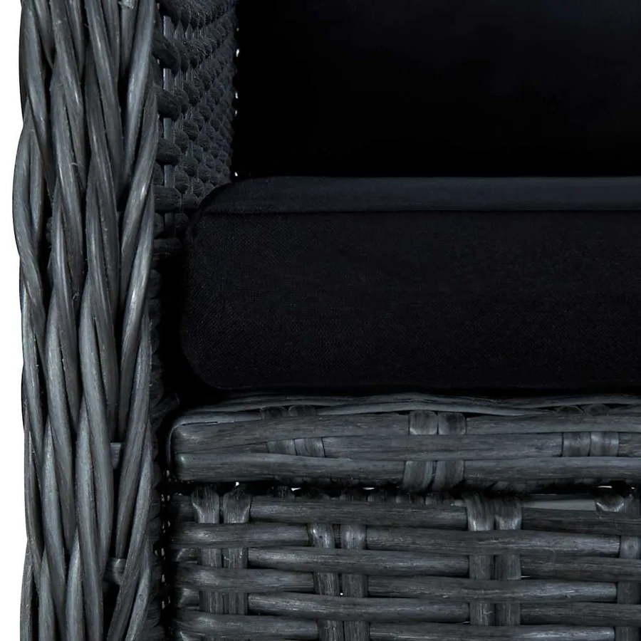 Ensemble à manger de jardin 7 pcs Gris foncé - 8