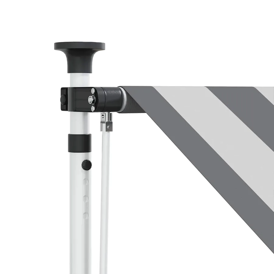 Auvent rétractable manuel Anthracite et blanc 350 cm - 5