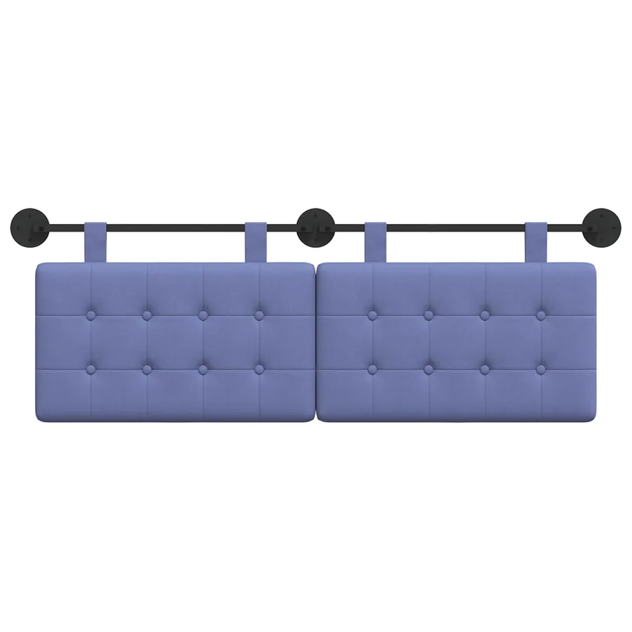 Tête de lit suspendue Bleu denim Tissu - 5