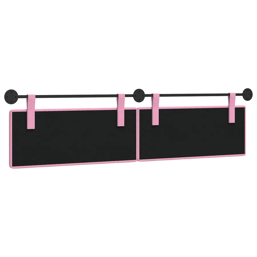 Tête de lit suspendue Rose tissu - 7