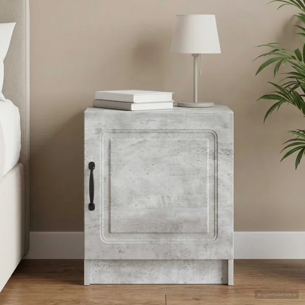 Cabinet de chevet Gris béton 43 x 34,5 x 47 cm