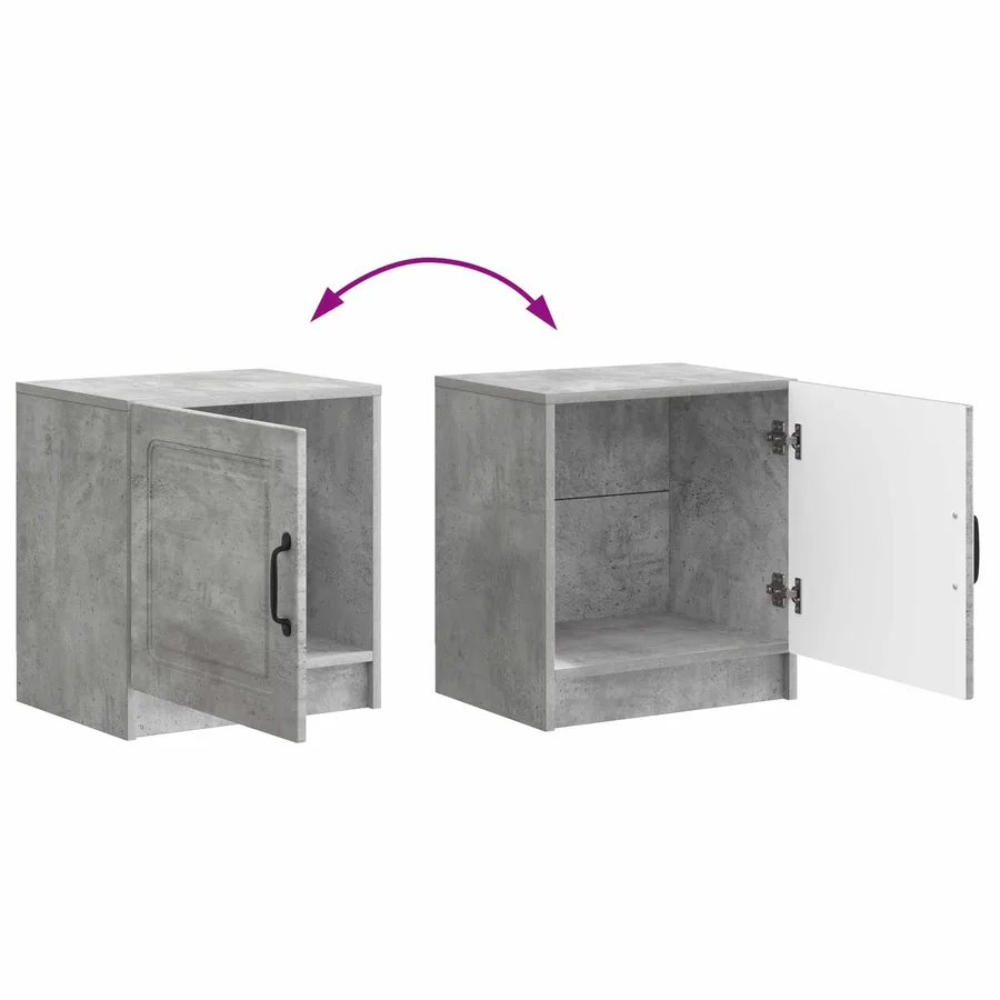 Cabinet de chevet Gris béton 43 x 34,5 x 47 cm - 10