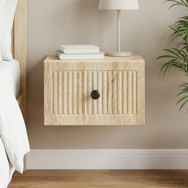Cabinet de chevet mural Chêne Sonoma 33 x 34,5 x 20 cm
