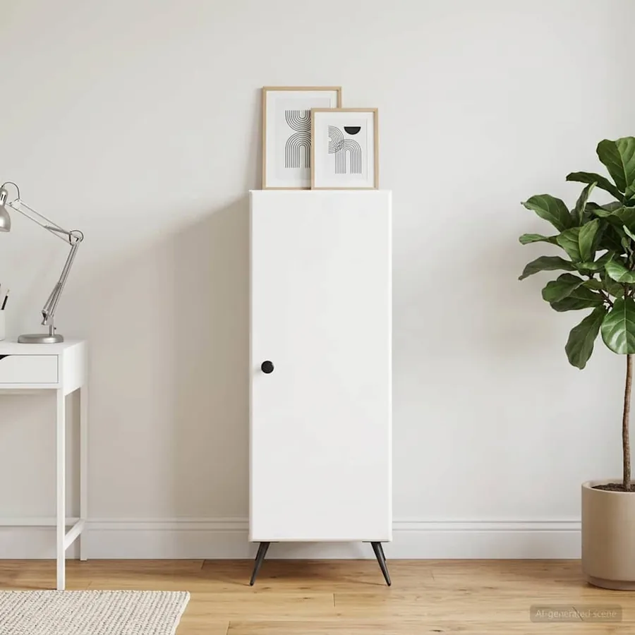 Buffet Blanc 33 x 34,5 x 90 cm Bois d'ingénierie