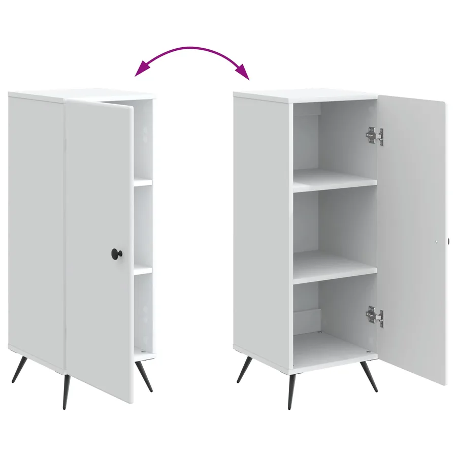 Buffet Blanc 33 x 34,5 x 90 cm Bois d'ingénierie - 11