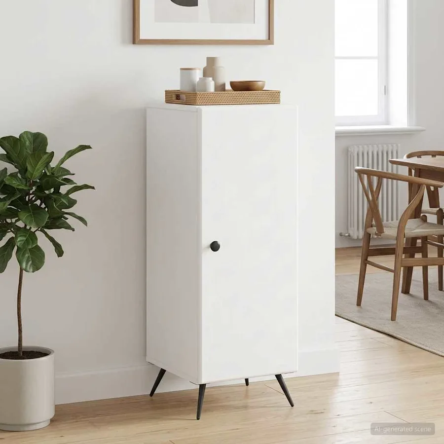 Buffet Blanc 33 x 34,5 x 90 cm Bois d'ingénierie - 4