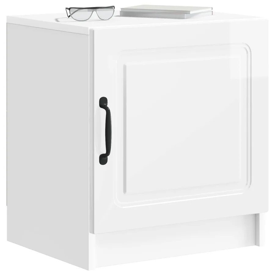 Cabinet de chevet Blanc brillant 43 x 34,5 x 47 cm - 3