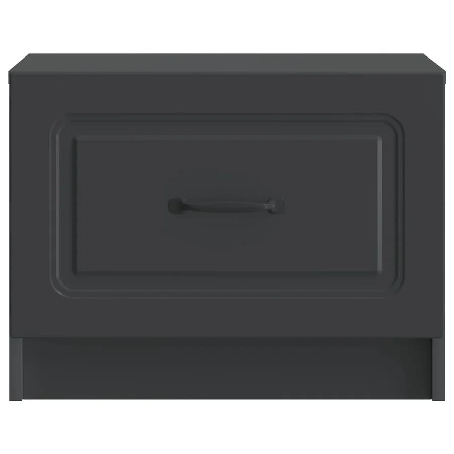 Table basse avec tiroir Noir 49 x 50 x 37 cm Bois d'ingénierie - 5