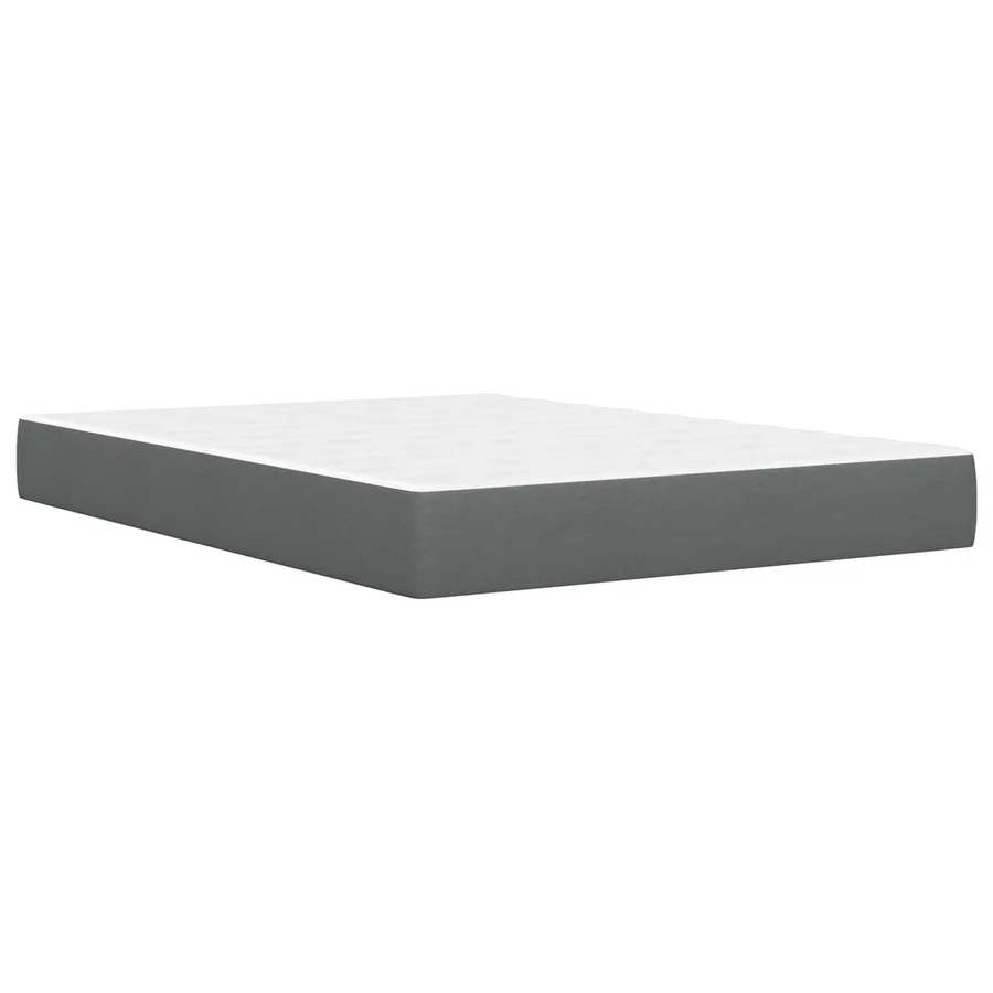 Cadre de lit Gris foncé 120 x 190 cm Polyester - 5