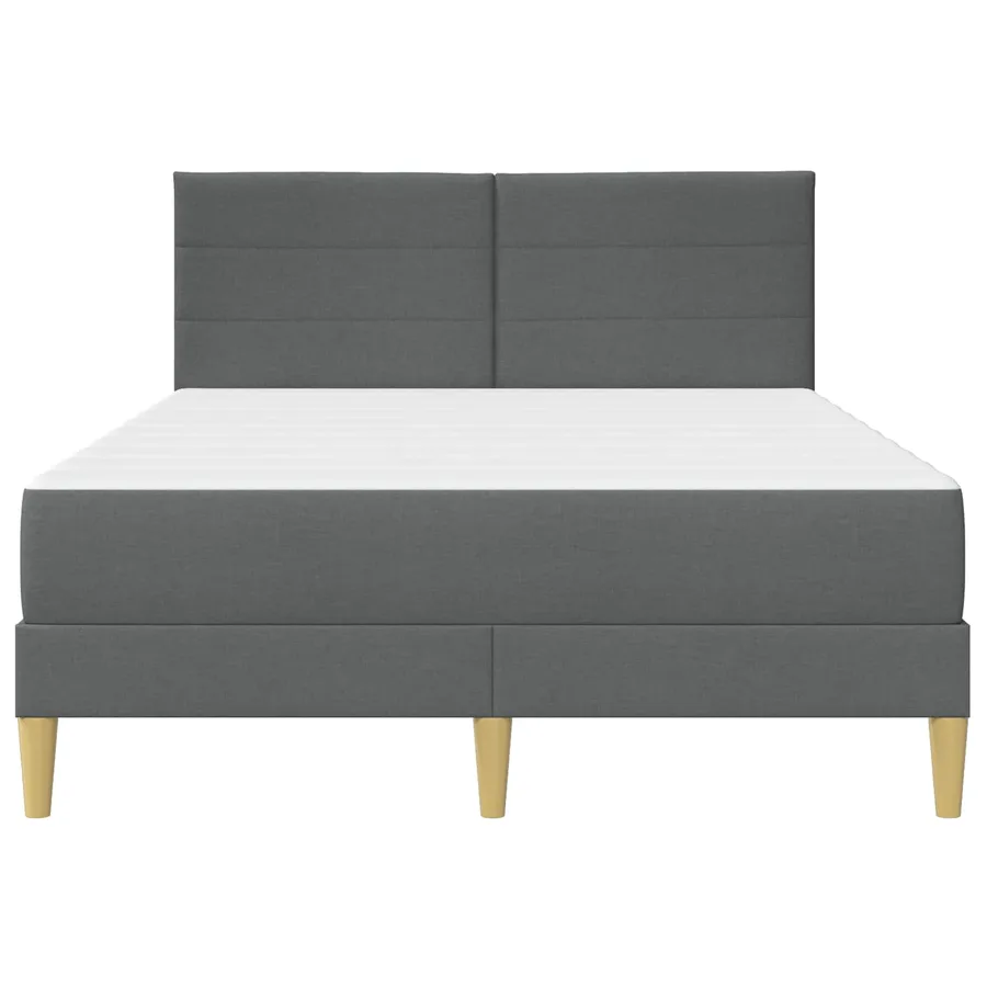 Cadre de lit Gris foncé 120 x 190 cm Polyester - 6