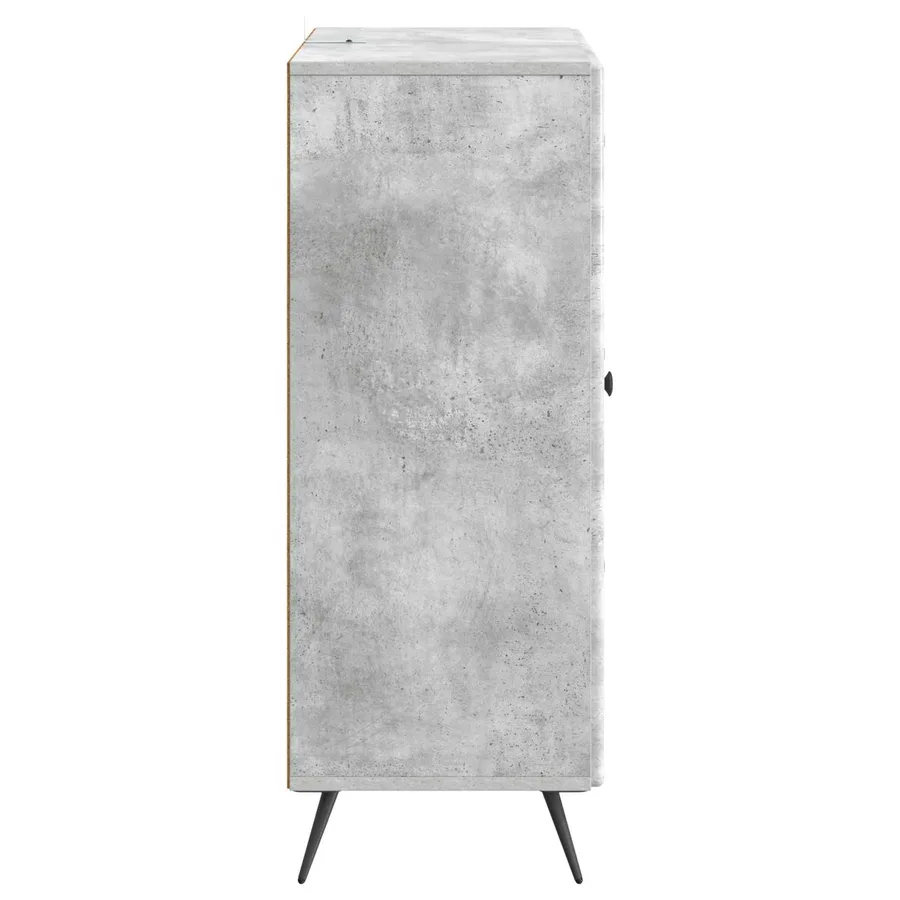 Buffet Gris béton 66 x 34,5 x 90 cm Bois d'ingénierie - 7