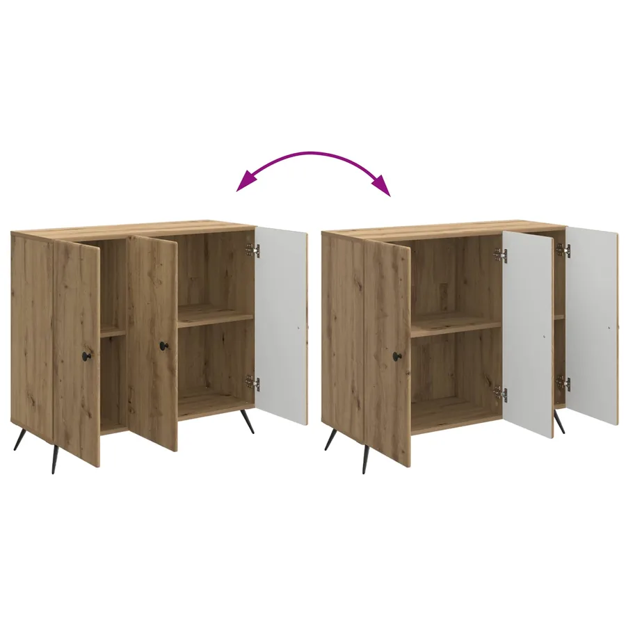 Buffet Chêne artisanal 89 x 34,5 x 80 cm Bois d'ingénierie - 11