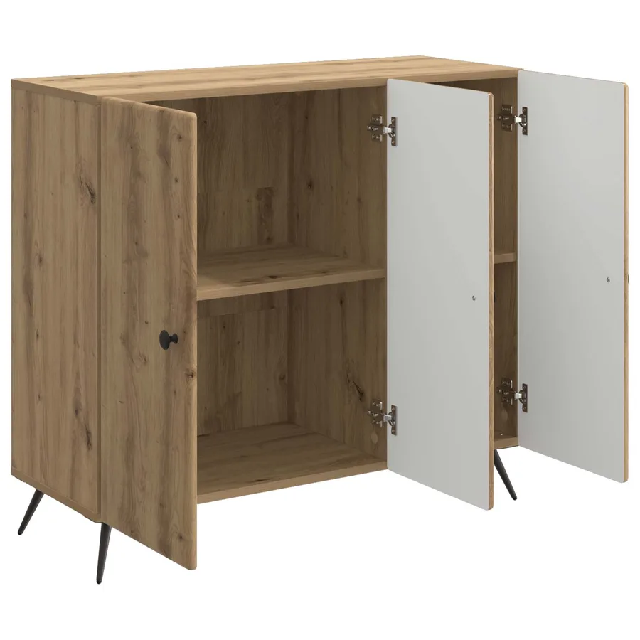 Buffet Chêne artisanal 89 x 34,5 x 80 cm Bois d'ingénierie - 5