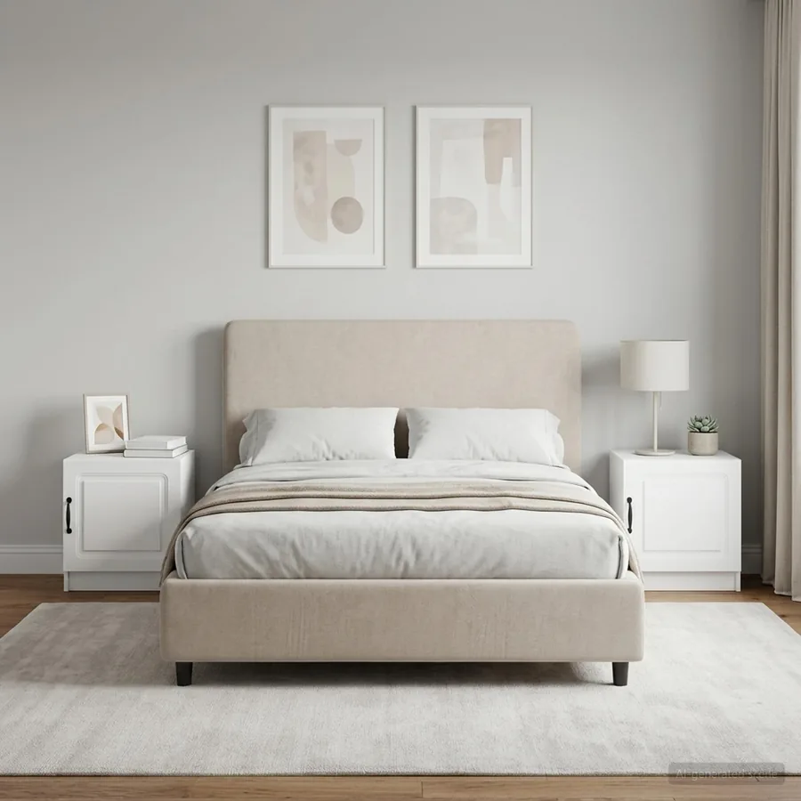 Cabinet de chevet 2 pcs Blanc 43 x 34,5 x 47 cm