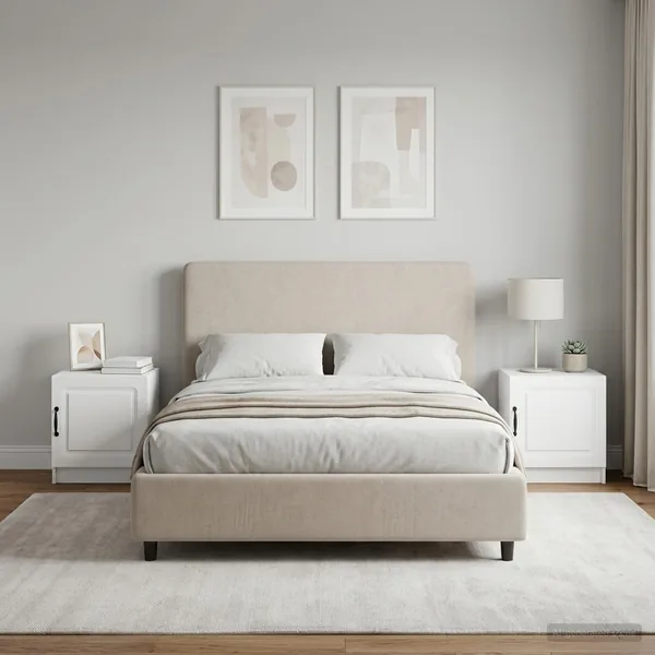 Cabinet de chevet 2 pcs Blanc 43 x 34,5 x 47 cm
