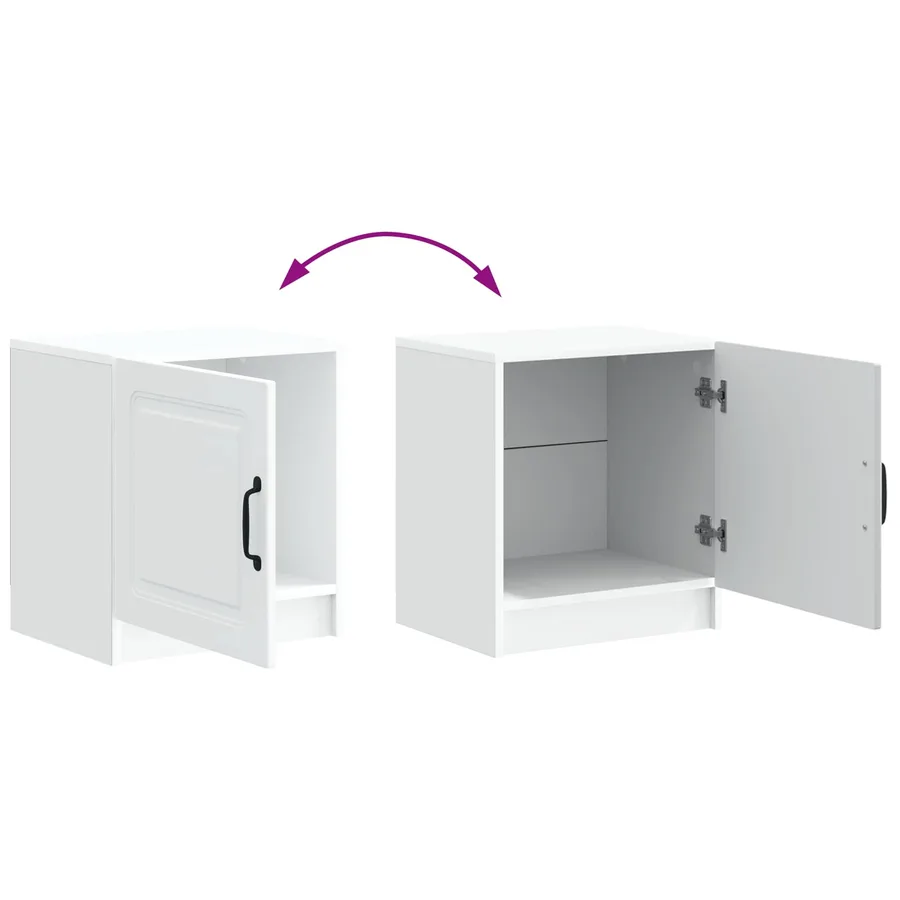 Cabinet de chevet 2 pcs Blanc 43 x 34,5 x 47 cm - 12