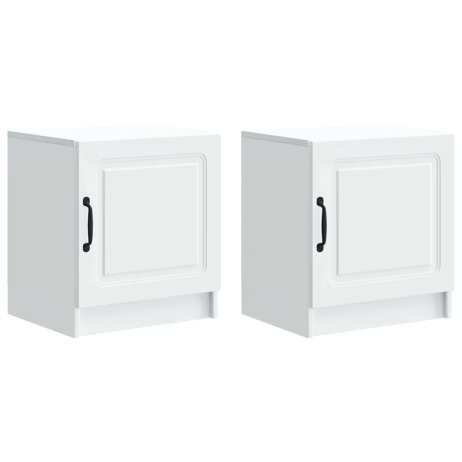 Cabinet de chevet 2 pcs Blanc 43 x 34,5 x 47 cm - 2