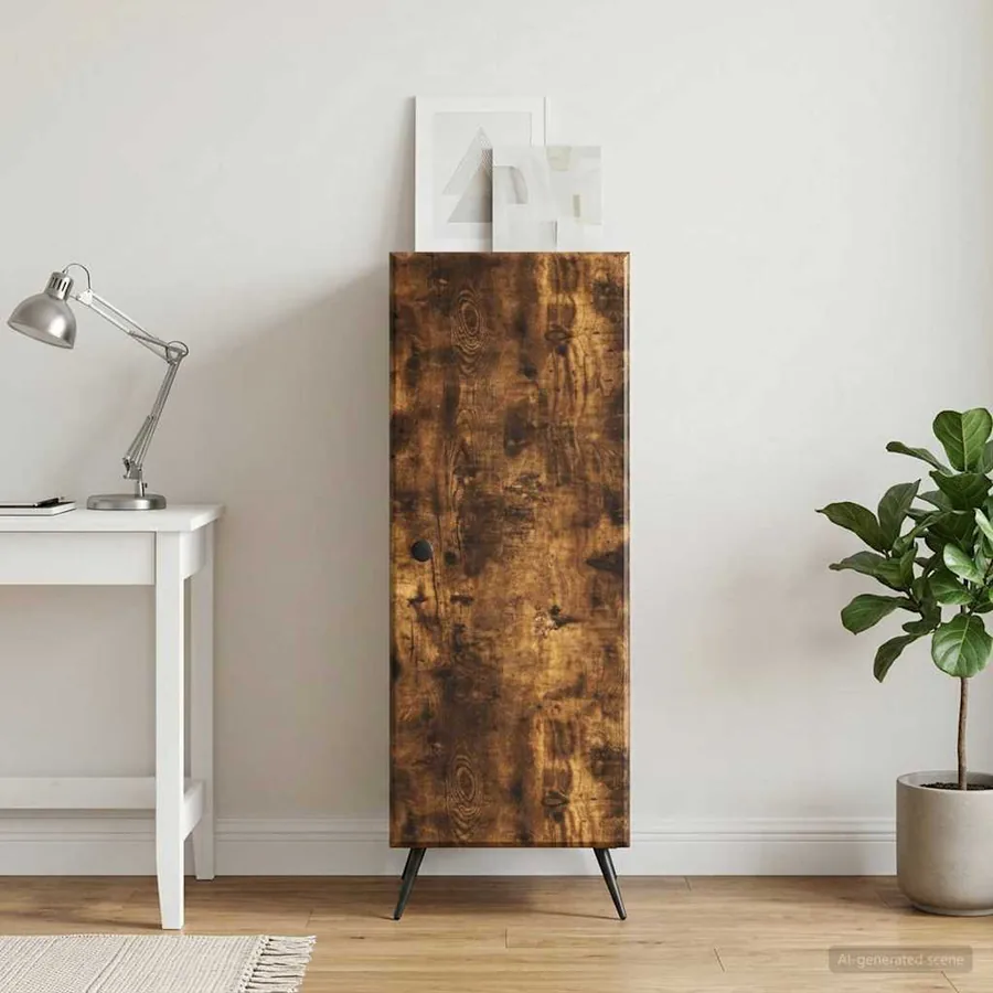 Buffet Chêne fumé 33 x 34,5 x 90 cm Bois d'ingénierie