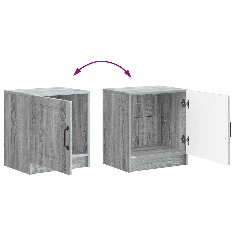 Cabinet de chevet 2 pcs Sonoma gris 43 x 34,5 x 47 cm - 12
