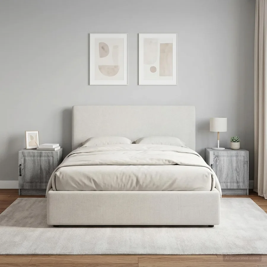 Cabinet de chevet 2 pcs Sonoma gris 43 x 34,5 x 47 cm - 4