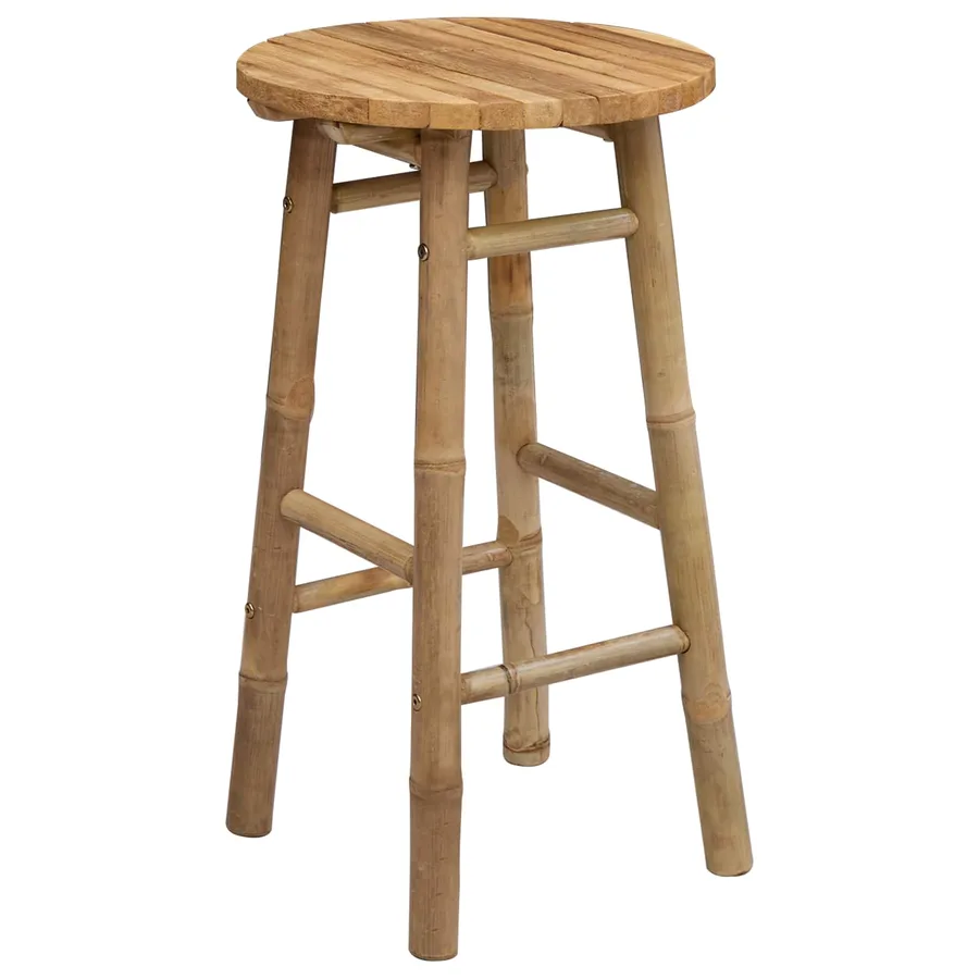 Tabouret de Jardin Naturel Ø 38 x 68 cm Bambou - 2