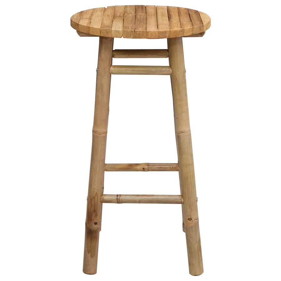 Tabouret de Jardin Naturel Ø 38 x 68 cm Bambou - 4
