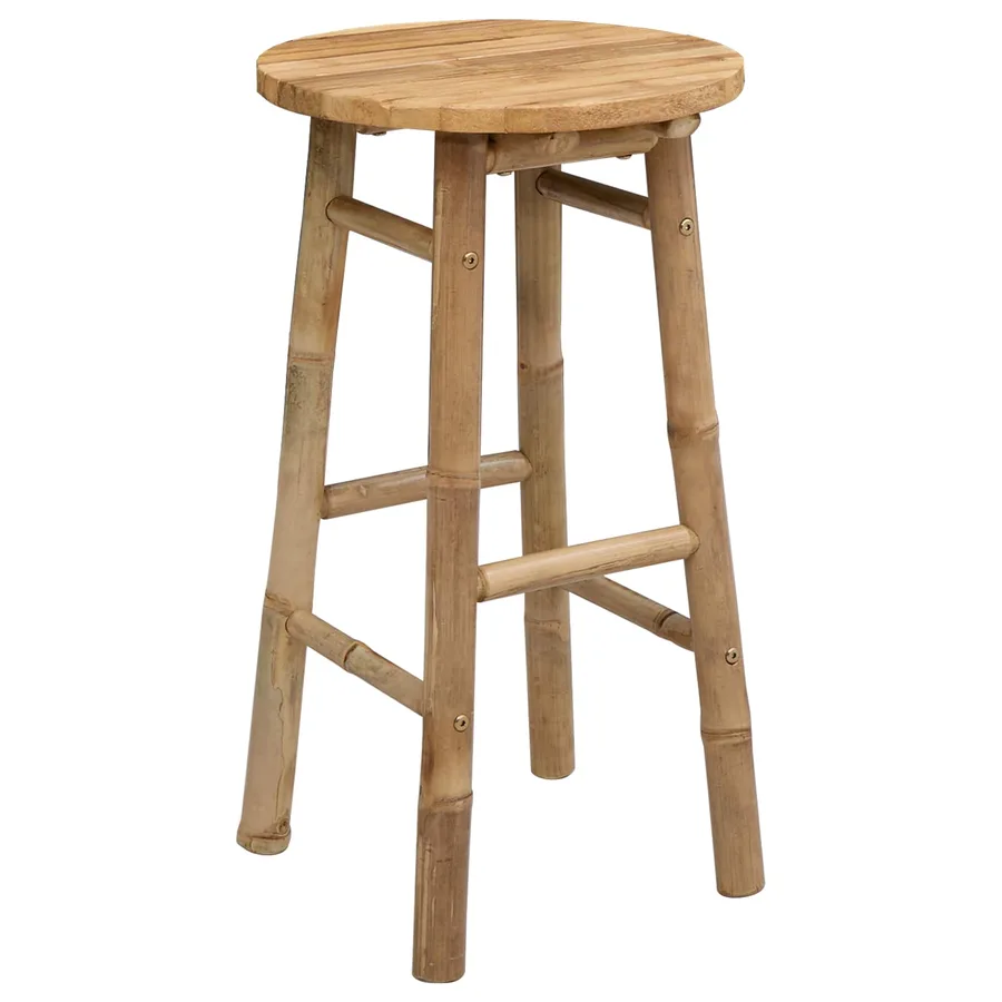 Tabouret de Jardin Naturel Ø 38 x 68 cm Bambou - 6