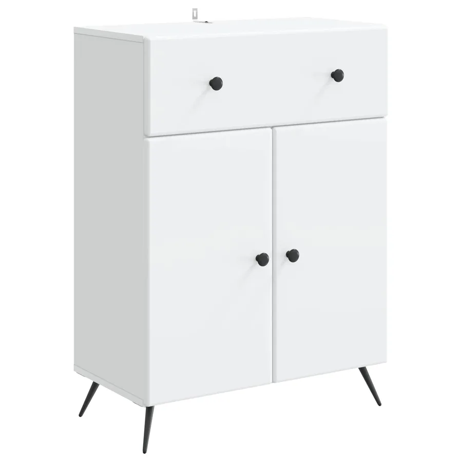 Buffet Blanc 66 x 34,5 x 90 cm Bois d'ingénierie - 2