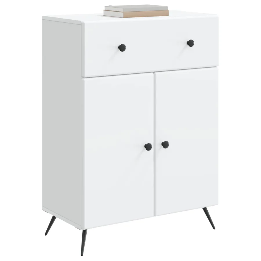 Buffet Blanc 66 x 34,5 x 90 cm Bois d'ingénierie - 3
